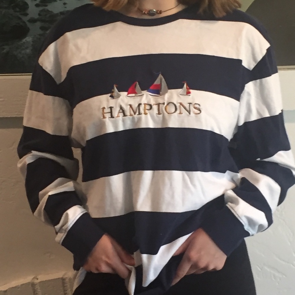 PacSun Hamptons Striped Tee Vintage Retro